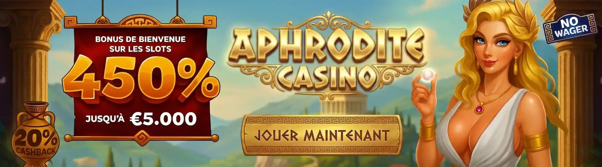 Aphrodite Casino welcome bonus offer